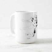 A playful scratch pose brings a light, fun spirit  コーヒーマグカップ (正面左)