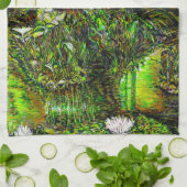 A Pond with Unpure Thoughts キッチンタオル (折り畳み)