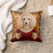 A Poodle Christmas Holiday  クッション (ブランケット)
