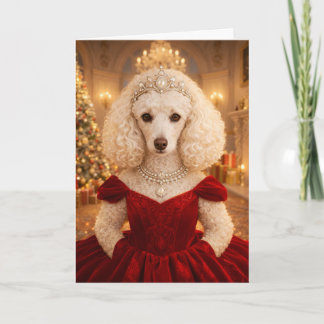 A Poodle Christmas Holiday Card カード