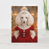 A Poodle Christmas Holiday Card カード (正面)