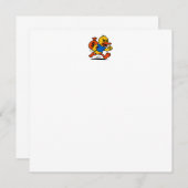 A POP ART STYLE THIEF DUCK Thank You Card サンキューカード (正面/裏面)