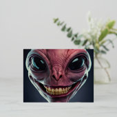 A postcard with a space theme. 箔シーズンポストカード (立ち正面)