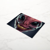 A postcard with a space theme. 箔シーズンポストカード (回転した状態)