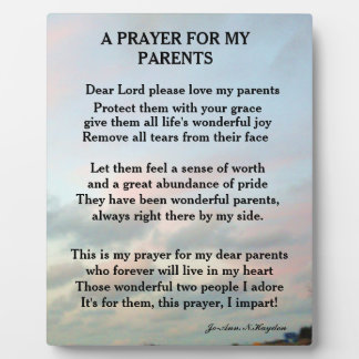 A PRAYER FOR MY PARENTS   フォトプラーク