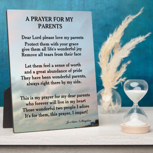 A PRAYER FOR MY PARENTS   フォトプラーク (側面)