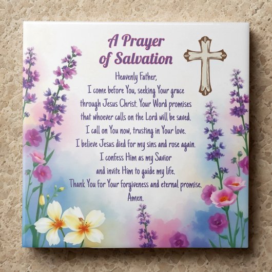 "A Prayer of Salvation" Faith and Grace タイル