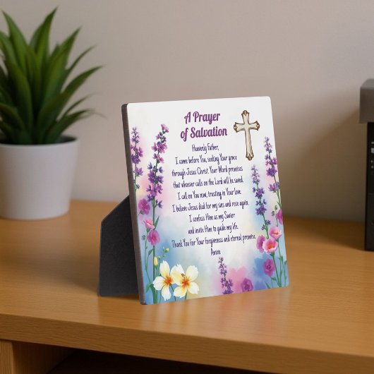 "A Prayer of Salvation" Faith and Grace フォトプラーク