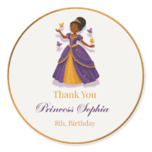A princess Birthday Stickers