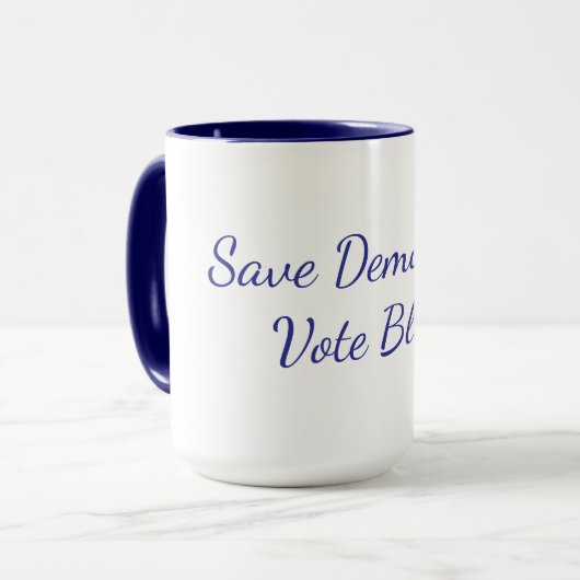 a pro democracy coffee mug マグカップ (正面左)
