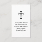 A Psalm of David Celebration of Life Prayer Card 名刺 (裏面)