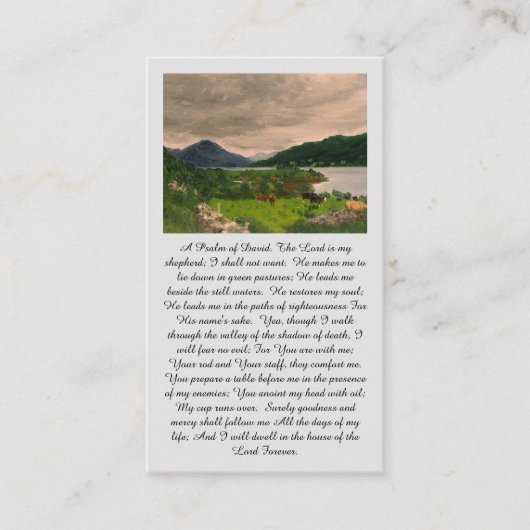 A Psalm of David Celebration of Life Prayer Card 名刺 (正面)