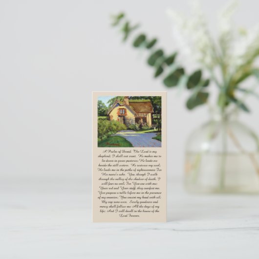 A Psalm of David” Comfort & Blessing Prayer Card 名刺 (スタンド正面)