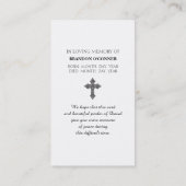 A Psalm of David” Comfort & Blessing Prayer Card 名刺 (裏面)