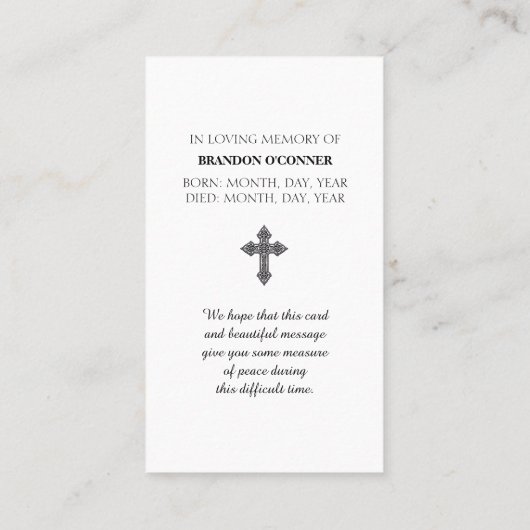 A Psalm of David Red Blue Yellow Green 名刺 (裏面)