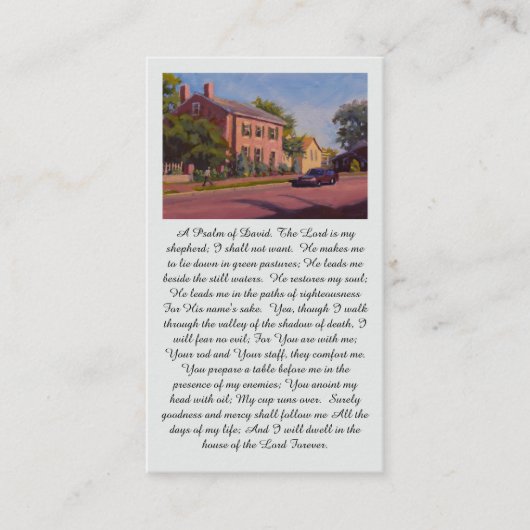 A Psalm of David Red Blue Yellow Green 名刺 (正面)