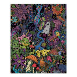 A psychedelic poster design ポスター