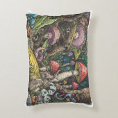 A psychedelic woodland decorative cushion アクセントクッション (正面(垂直))