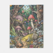A psychedelic woodland fleece blanket フリースブランケット (正面)