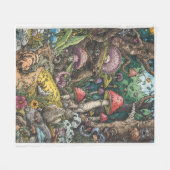 A psychedelic woodland fleece blanket フリースブランケット (正面(横))