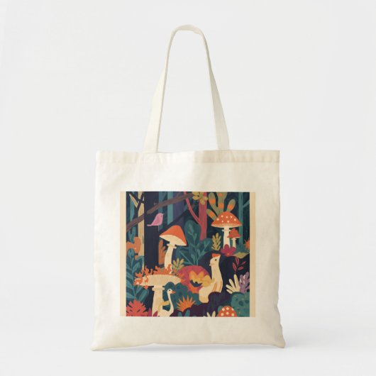 A psychedelic woodland tote bag トートバッグ (正面)
