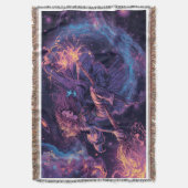 A psycheldelic witch throw blanket スローブランケット (正面縦)
