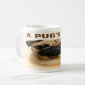 “A Pug’s Life” Cute Pug Mug コーヒーマグカップ (正面左)