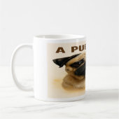 “A Pug’s Life” Cute Pug Mug コーヒーマグカップ (左)