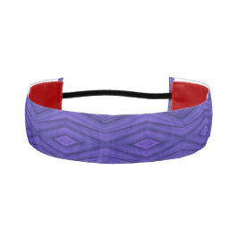 A purple and red patterned visor with diamond shap アスレチックヘッドバンド