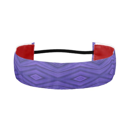 A purple and red patterned visor with diamond shap アスレチックヘッドバンド (正面)
