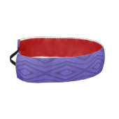 A purple and red patterned visor with diamond shap アスレチックヘッドバンド (左)