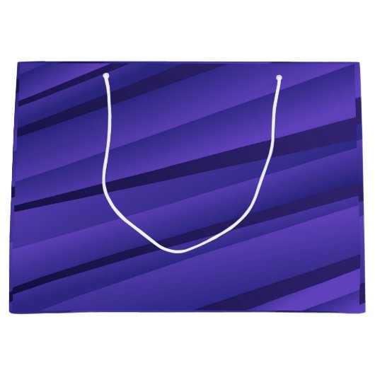A purple gift bag with a wavy, abstract pattern  ラージペーパーバッグ (正面)