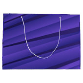 A purple gift bag with a wavy, abstract pattern  ラージペーパーバッグ (裏面)