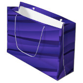 A purple gift bag with a wavy, abstract pattern  ラージペーパーバッグ (正面アングル)