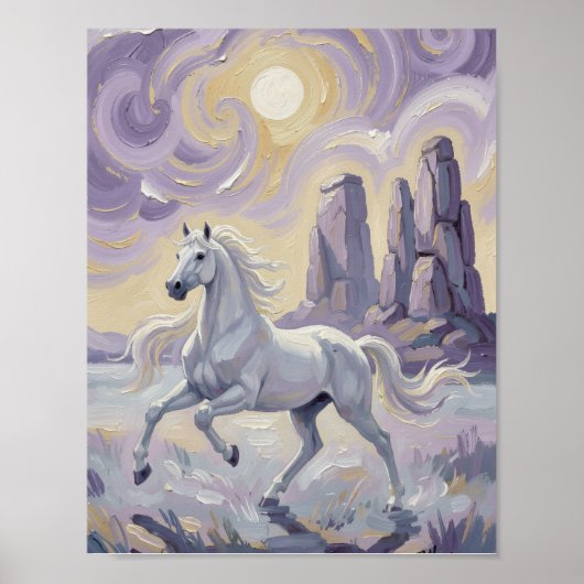 A purple horse in a violet desert. ポスター (正面)