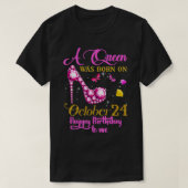 A Queen Was Born on October 24, 24th Birthday  Tシャツ (デザイン正面)