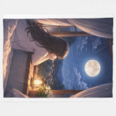 A Quiet Conversation with the Sky フリースブランケット (正面(横))