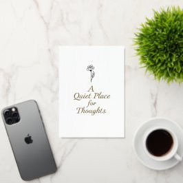 A Quiet Place for Thoughts – Minimal Line Art 箔グリーティングカード