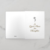 A Quiet Place for Thoughts – Minimal Line Art 箔グリーティングカード (外側レイダウン)