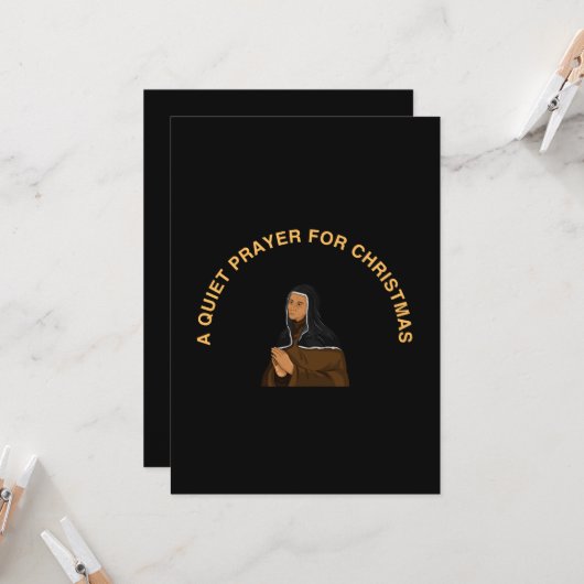 A QUIET PRAYER FOR CHRISTMAS カード (正面/裏面インサイチュ)