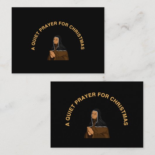 A QUIET PRAYER FOR CHRISTMAS ノートカード (正面/裏面)