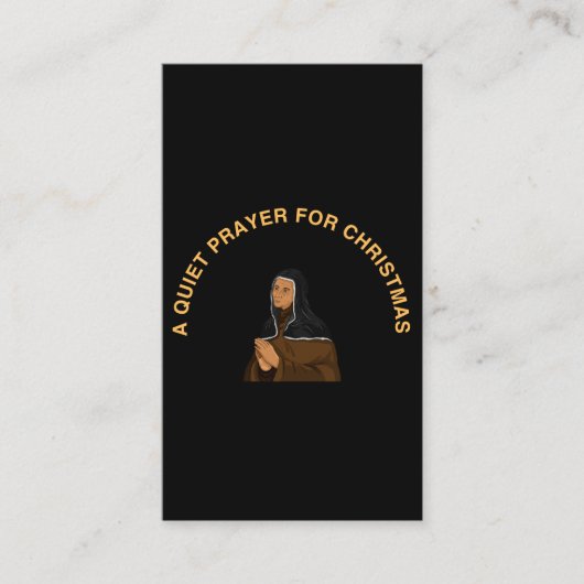 A QUIET PRAYER FOR CHRISTMAS 名刺 (正面)