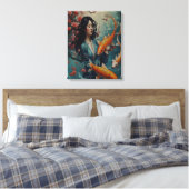 A Quiet Riot of Yellow キャンバスプリント (インサイチュ (寝室))