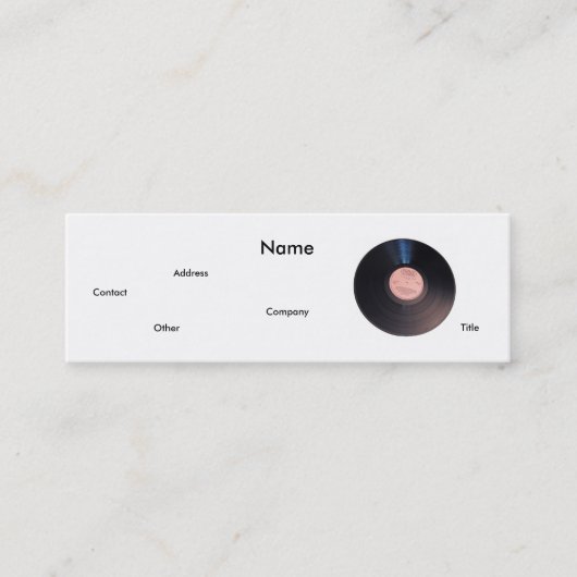 A&Rプロファイルカード スキニー名刺 (正面)