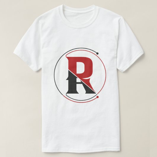A R 文字 ミニマル ファッション ロゴ Tシャツ (デザイン正面)