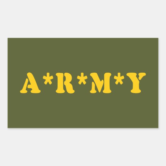 A*R*M*Y 長方形シール (正面)