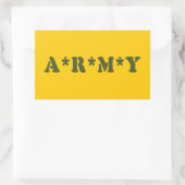 A*R*M*Y 長方形シール (バッグ)