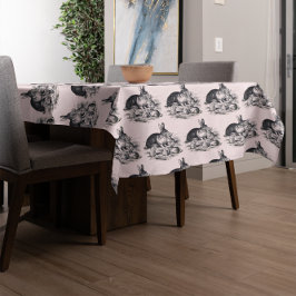 A rabbit family -ヴィンテージイラストレーション テーブルクロス