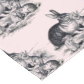 A rabbit family -ヴィンテージイラストレーション テーブルクロス (アングル)