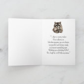 A Raccoon Personality Birthday Fun Animal カード (内部)